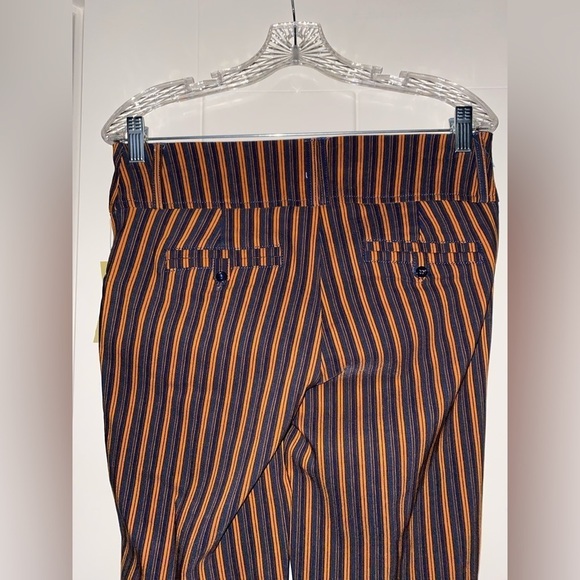 Dazz Stripe Skinny High Waist Pull-On Pants Women L Boho Hippie Festive NEW - Picture 7 of 11